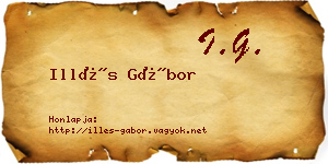 Illés Gábor névjegykártya