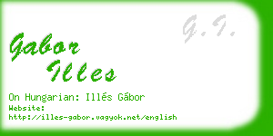 gabor illes business card