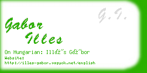 gabor illes business card
